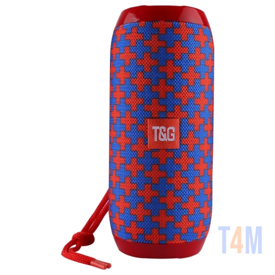 COLUNA PORTÁTIL WIRELESS TG-117 AUX/USB/CARTÃO DE MEMÓRIA AZUL/VERMELHO